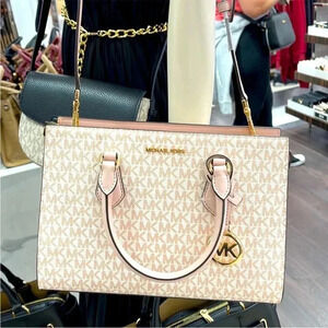 Michael Kors Sheila Medium Center Zip Satchel Bag